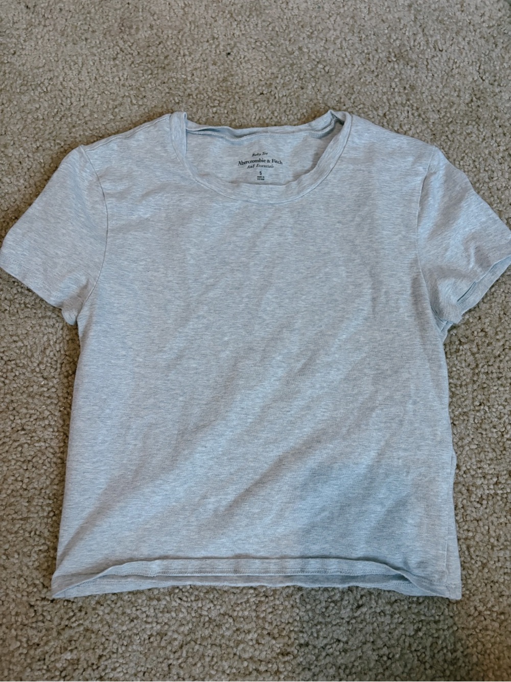 Abercrombie & Fitch Light Gray Baby Tee